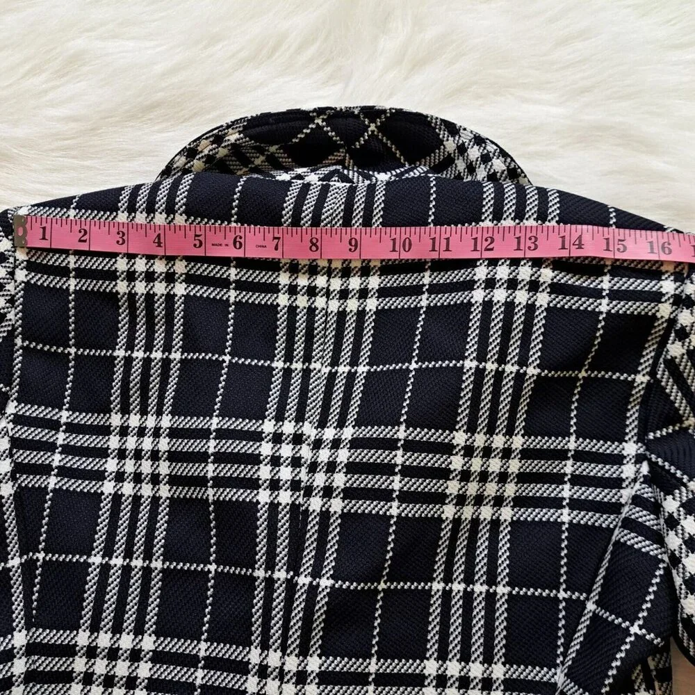 First Lady Checker Blazer Jacket Size 12 - Picture 11 of 11